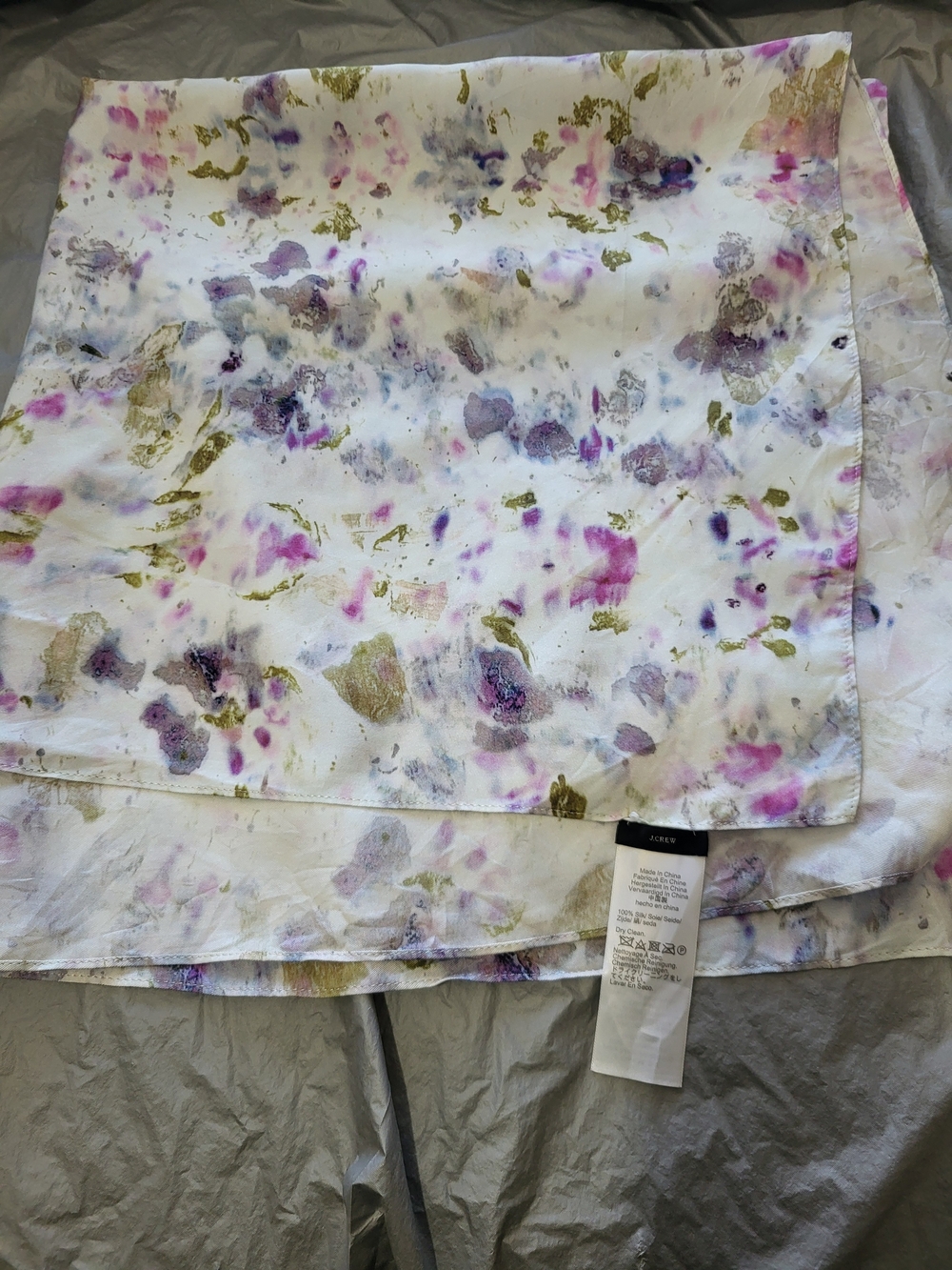 Flora Obscura for J. Crew Floral  Silk Bandana Scarf
